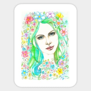 Spring Portrait Sticker